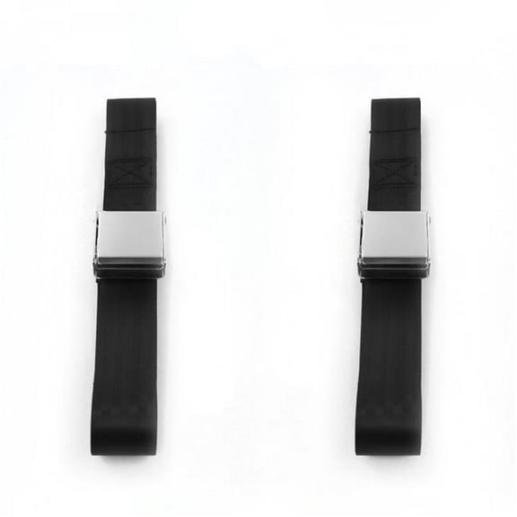 Ford Fairlane 1966-1967 Airplane 2 Point Black Lap Bucket Seat Belt Kit - 2 Belts