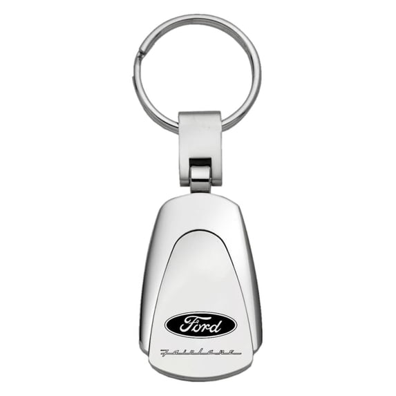 Ford Fairlane Teardrop Key Chain (Silver)
