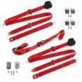 thumbnail image 1 of Ford Falcon 1964-1965 Standard 3 Point Red Retractable Bench Seat Belt Kit with Bracketry - 3 Belts, 1 of 1