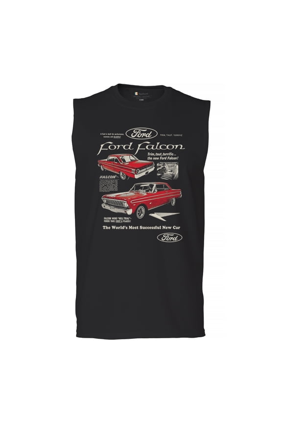 Ford Falcon Retro Poster Men's Muscle Shirt 1960s-70s Muscle Car Classic Ride
