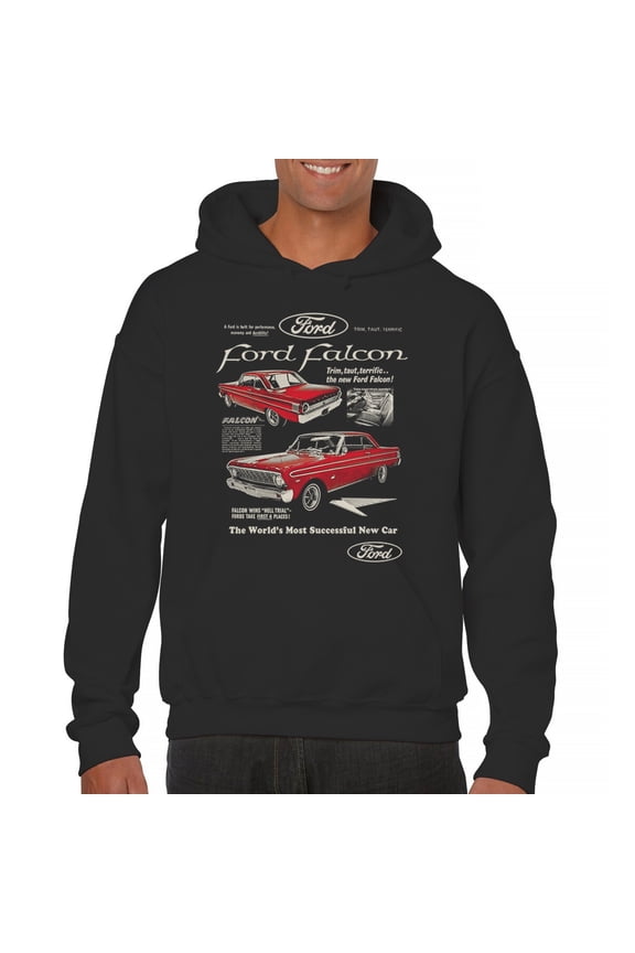 Ford Falcon Retro Poster Unisex Hoodie 1960s-70s Muscle Car Classic Ride