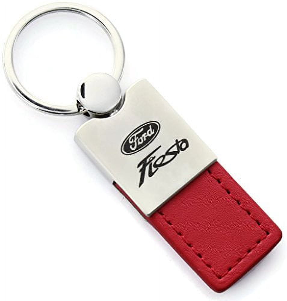 Ford Fiesta Keychain & Keyring - Duo Premium Red Leather - Walmart.com