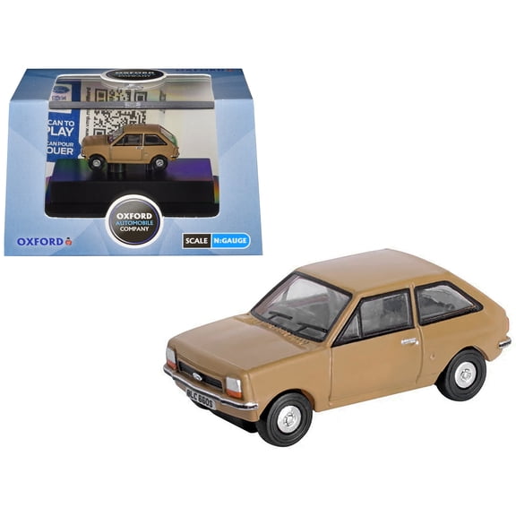Ford Fiesta Mk1 RHD (Right Hand Drive) Nevada Beige 1/148 (N) Scale Diecast Model Car by Oxford Diecast
