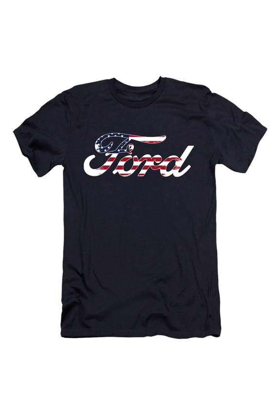 Ford Flag Logo HBO S/S Adult 30/1 T-Shirt Navy