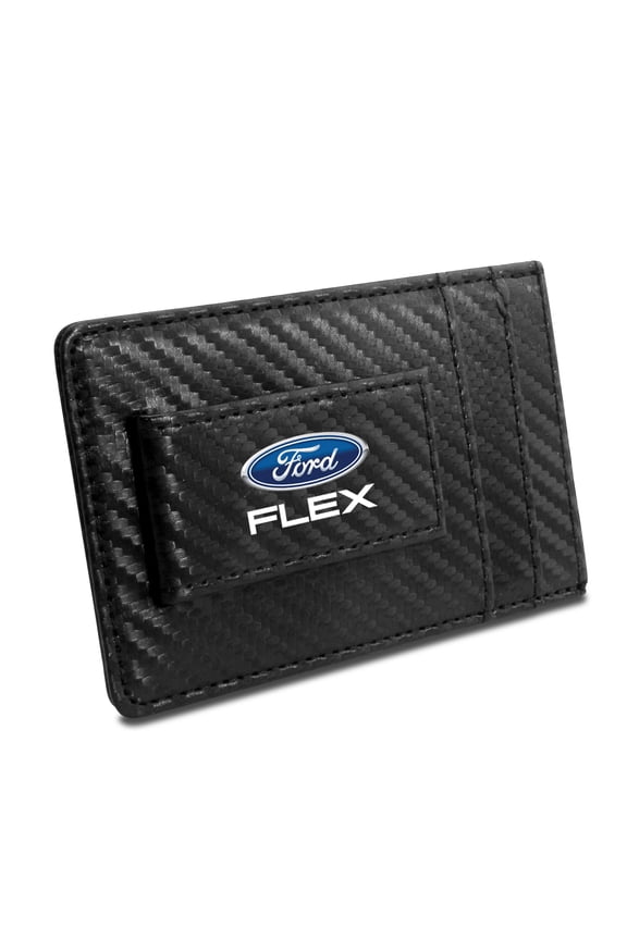 Ford Flex Black Carbon Fiber RFID Card Holder Wallet