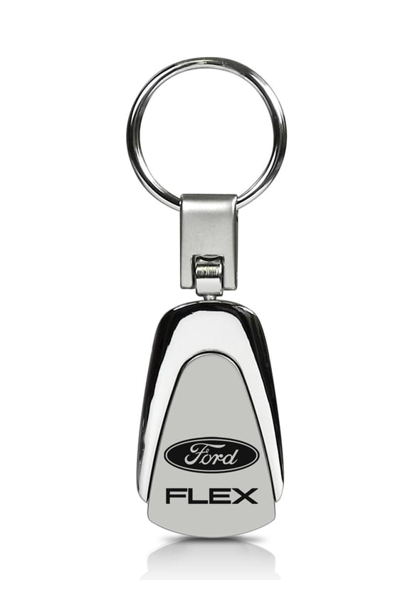 Ford Flex Chrome Metal Tear Drop Auto Key Chain