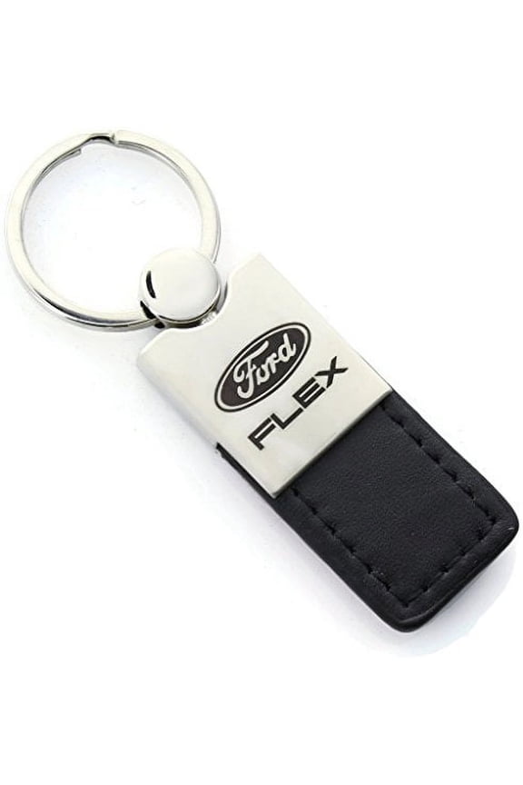 Ford Flex Keychain & Keyring - Duo Premium Black Leather