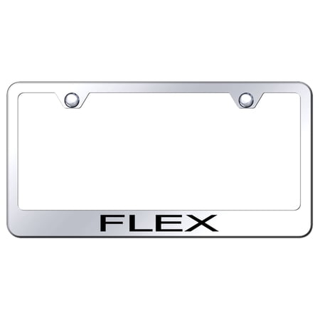 Ford Flex Laser Etched Logo Stainless Steel License Plate Frame (Chrome)