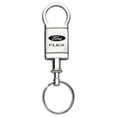 thumbnail image 1 of Ford Flex Rectangular Satin Chrome Valet Key Chain (Silver), 1 of 2