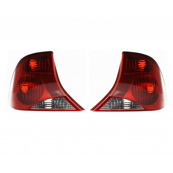 For Ford Focus 2000-2003 Tail Light Driver Side and Passenger Side | Pair | w/ 3 Bulb Light | w/ Black Housing | Combination Type | FO2800187, FO2801187 | 2S4Z13405AA, 2S4Z13404AA