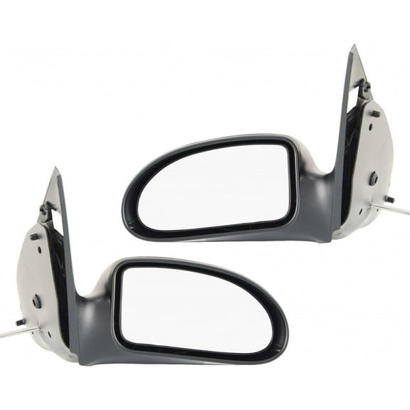 For Ford Focus 2002 04 05 06 2007 Door Mirror Driver and Passenger Side | Pair | Manual Remote | Non-Heated | Textured | Replacement For 6S4Z 17683 AA, 6S4Z-17682-AA | FO1320239, FO1321239