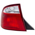 thumbnail image 1 of For Ford Focus 2005 2006 2007 Tail Light Assembly Driver Side | Red/Clear Lens | Chrome Housing | Sedan | Lens and Housing | Replacement For FO2800188 | 5S4Z13405AA, 1 of 6