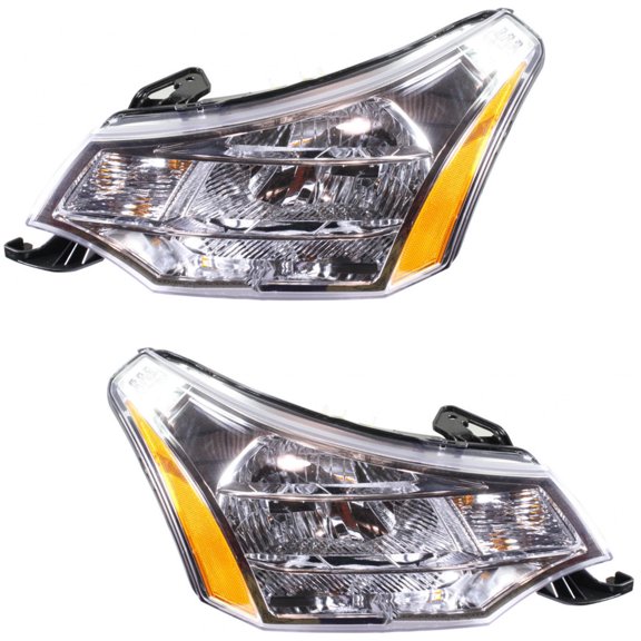 For Ford Focus 2008 2009 2010 2011 Headlight Driver & Passenger Side | Pair | Composite Type | 2008 Coupe / 2008-2011 Sedan | S/SE/SEL Model | CAPA | Replacement For FO2502244C, FO2503244C | 8S4Z1300
