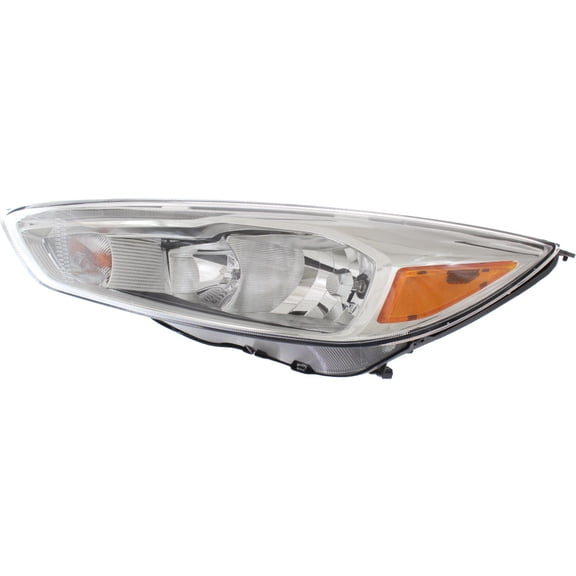 For Ford Focus 2015 2016 2017 2018 Headlight Driver Side | S/SE/SEL/Titanium Model | Chrome Interior | With LED Daytime Running Light | Replacement For F1EZ13008GU-PFM