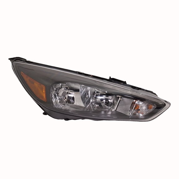 For Ford Focus 2015 2016 2017 2018 Headlight Passenger Side | SE/SEL/ST/Titanium Model | Black Interior | With LED Daytime Running Light | CAPA | Replacement For F1EZ13008GW-PFM