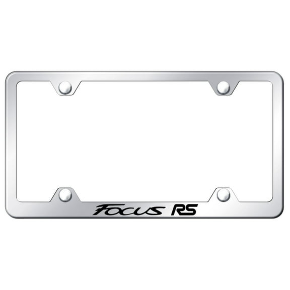 Ford Focus RS Laser Etched Logo Wide Body License Plate Frame (Chrome)