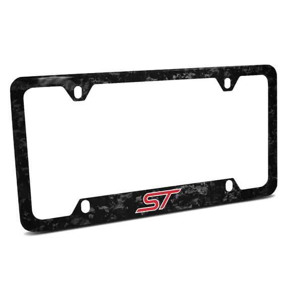 Ford Focus ST Real Black Forged Carbon Fiber 50 States License Plate Frame