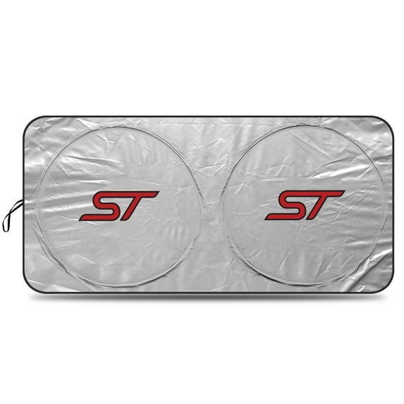 Ford Focus ST Universal Fit One-Piece Easy Folding Silver Reflective Fabric Windshield Sun Shade (size: 64"x 32")