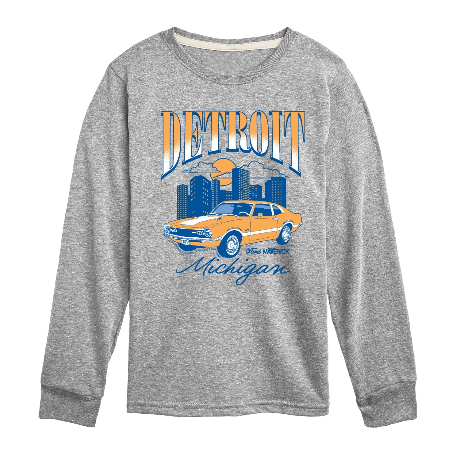 Ford - Ford Detroit Mi 1971 Maverick - Youth Boys Long Sleeve Graphic T-Shirt