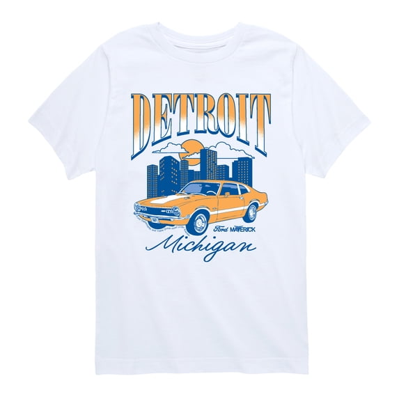 Ford - Ford Detroit Mi 1971 Maverick - Youth Boys Short Sleeve Graphic T-Shirt