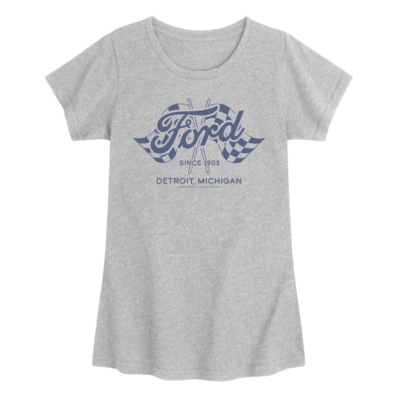 Ford - Ford Detroit Girls' Fitted Short Sleeve Graphic T-Shirt