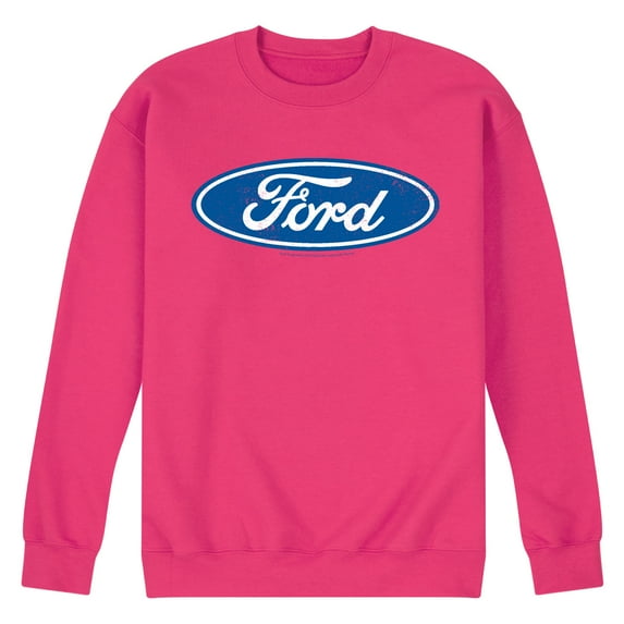 Ford - Ford Full Color Logo - Men's Crew Fleece Pullover Sweatshirt