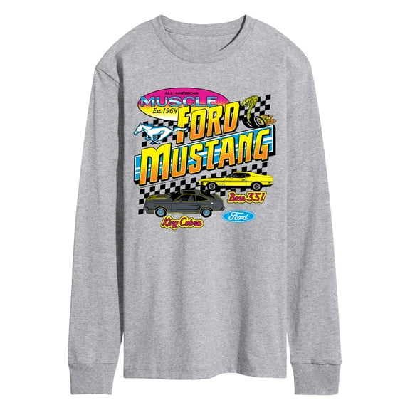 Ford - Ford Mustang 1978 King Cobra 1971 Boss 351 - Men's Long Sleeve Graphic T-Shirt