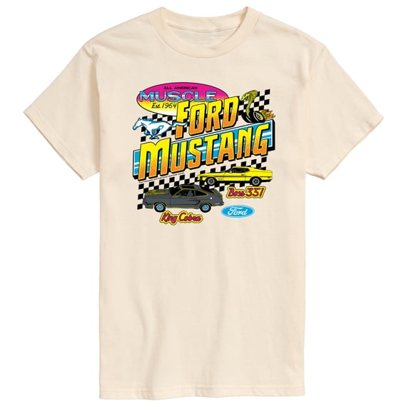 Ford - Ford Mustang 1978 King Cobra 1971 Boss 351 - Men's Short Sleeve Graphic T-Shirt
