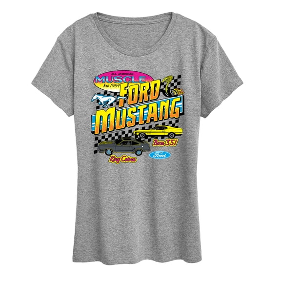 Ford - Ford Mustang 1978 King Cobra 1971 Boss 351 - Women's Short Sleeve Graphic T-Shirt