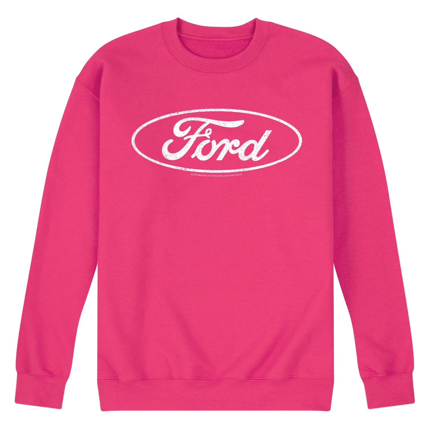 Ford - Ford One Color Circle Logo - Men's Crew Fleece Pullover Sweatshirt