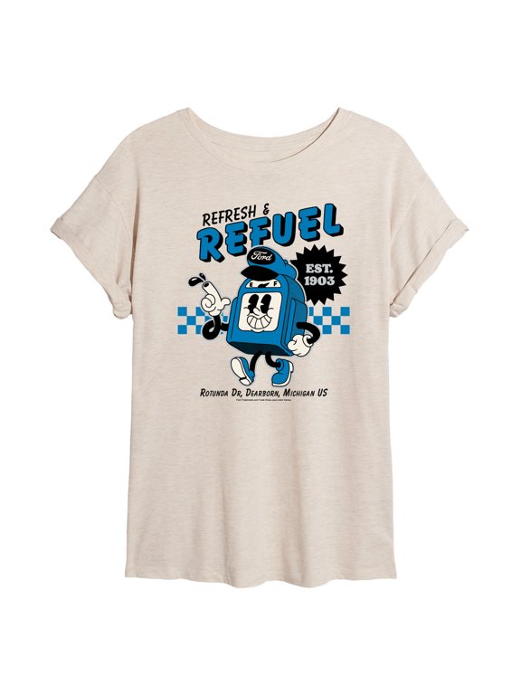 - Ford Refresh Refuel - Women's Oversized Graphic T-Shirt