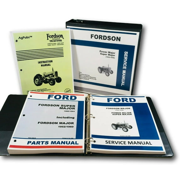 Ford Fordson Major Super Major Tractor Service Repair Manual Parts Catalog Set