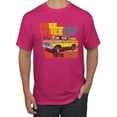 thumbnail image 1 of Ford Free Wheelin 1978 Bronco Classic Rasta 70s | Mens Cars and Trucks Graphic T-Shirt, Fuschia, X-Large, 1 of 4