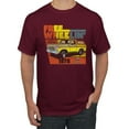 thumbnail image 1 of Ford Free Wheelin 1978 Bronco Classic Rasta 70s | Mens Cars and Trucks Graphic T-Shirt, Maroon, Large, 1 of 4
