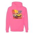 thumbnail image 1 of Ford Free Wheelin 1978 Bronco Classic Rasta 70s | Mens Cars and Trucks Hooded Sweatshirt Graphic Hoodie, Neon Pink, Large, 1 of 4