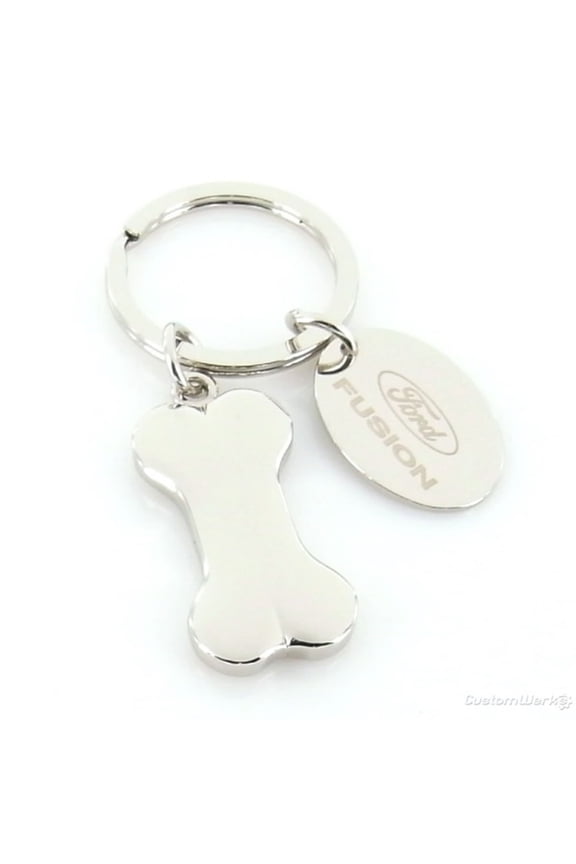 Ford Fusion Key Chain With Id Tag (Chrome)