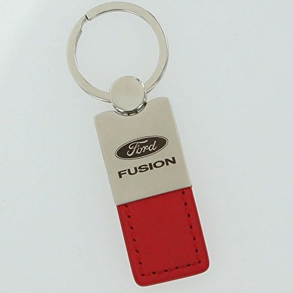 Ford Fusion Keychain & Keyring - Duo Premium Red Leather