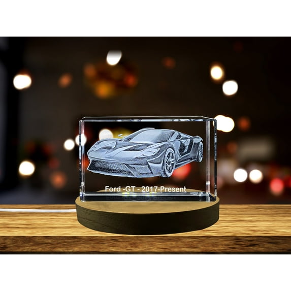 Ford GT (2017-Present) - American Muscle Reimagined in 3D Engraved Crystal