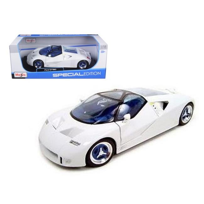 1:18 Diecast ￼Ford GT ホワイト ミニカー Amazon.com: Maisto 2021 Ford GT #98 White Heritage Edition 1