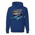 thumbnail image 1 of Ford GT American Horse Power Mustang | Mens Cars and Trucks Hooded Sweatshirt Graphic Hoodie, Royal, Large, 1 of 4