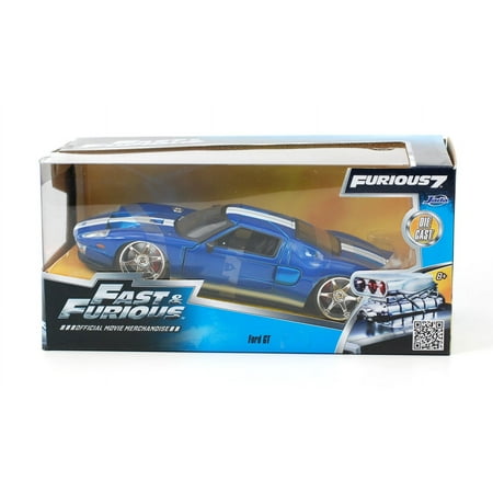 Ford GT Fast & Furious 7" Movie Blue 1/24 Diecast Model Car by Jada "