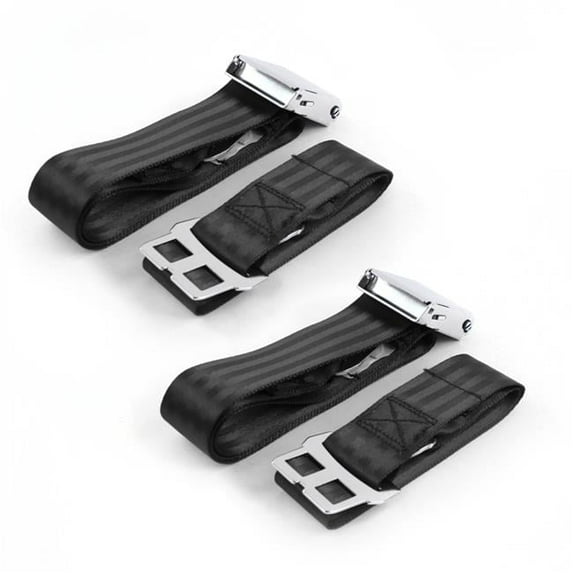 Ford GT40 1964-1969 Airplane 2 Point Black Lap Bucket Seat Belt Kit - 2 Belts