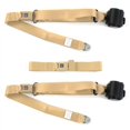 thumbnail image 1 of Ford GT40 1964-1969 Standard 3 Point Tan Retractable Bench Seat Belt Kit - 3 Belts, 1 of 1