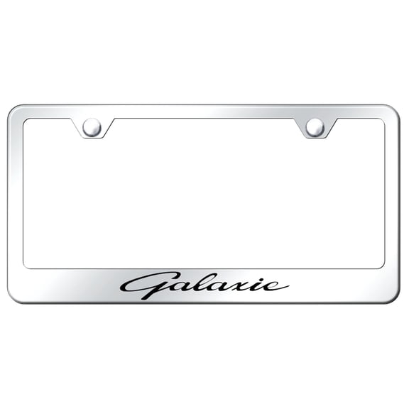 Ford Galaxie Laser Etched Logo Stainless Steel License Plate Frame (Chrome)