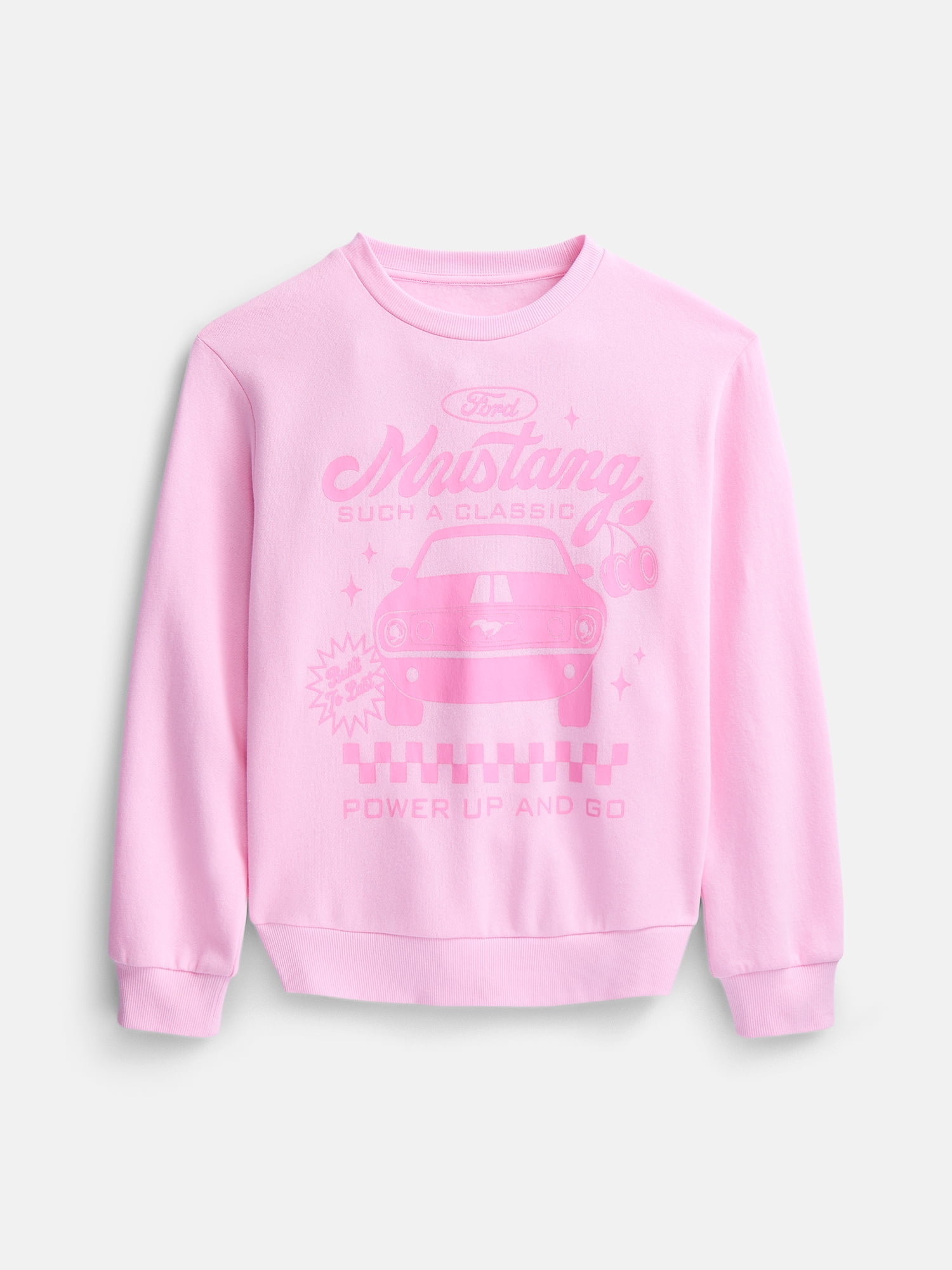 Ford Girls Mustang Retro Classic Graphic Sweatshirt, Sizes 4-16