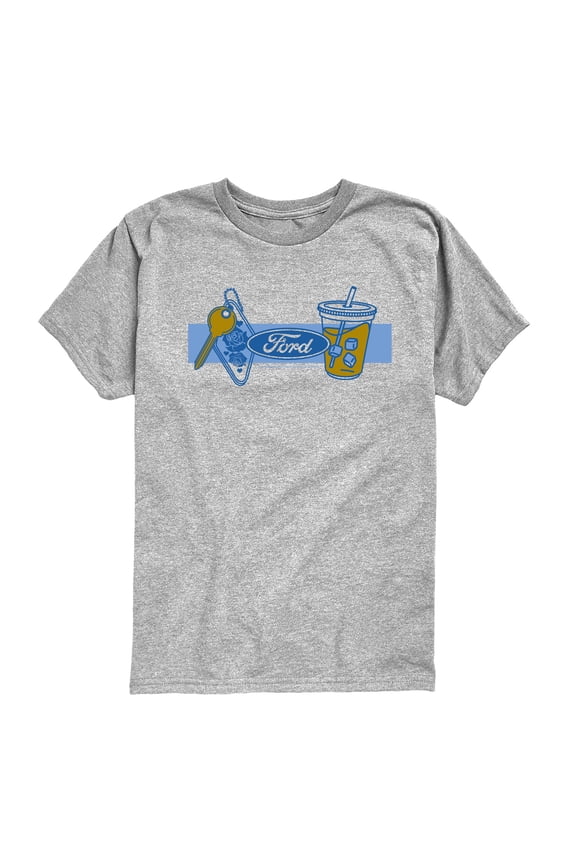 - Girly Ford Logo - Youth Boys Short Sleeve Graphic T-Shirt