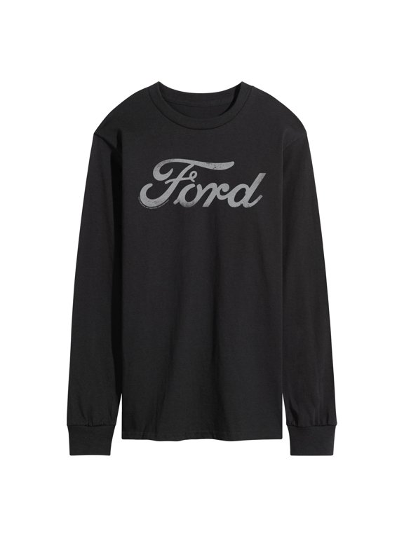 - Grey Ford Logo Men's Long Sleeve Graphic T-Shirt