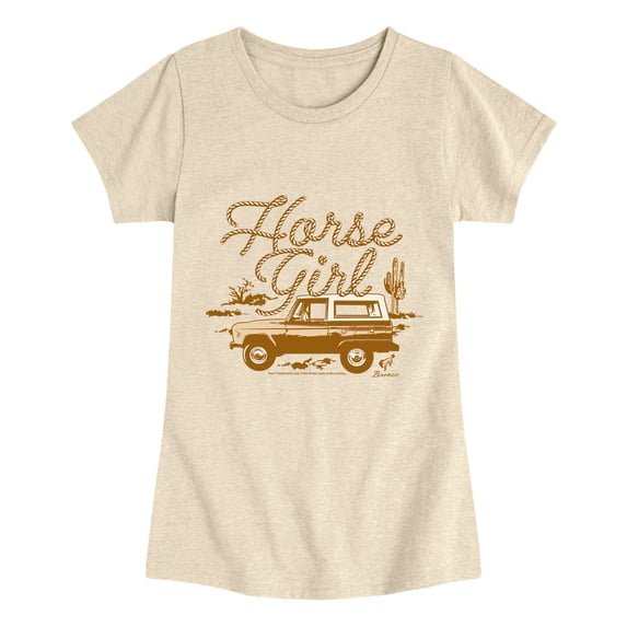 Ford - Horse Girl 1966 Bronco Fitted Short Sleeve Graphic T-Shirt
