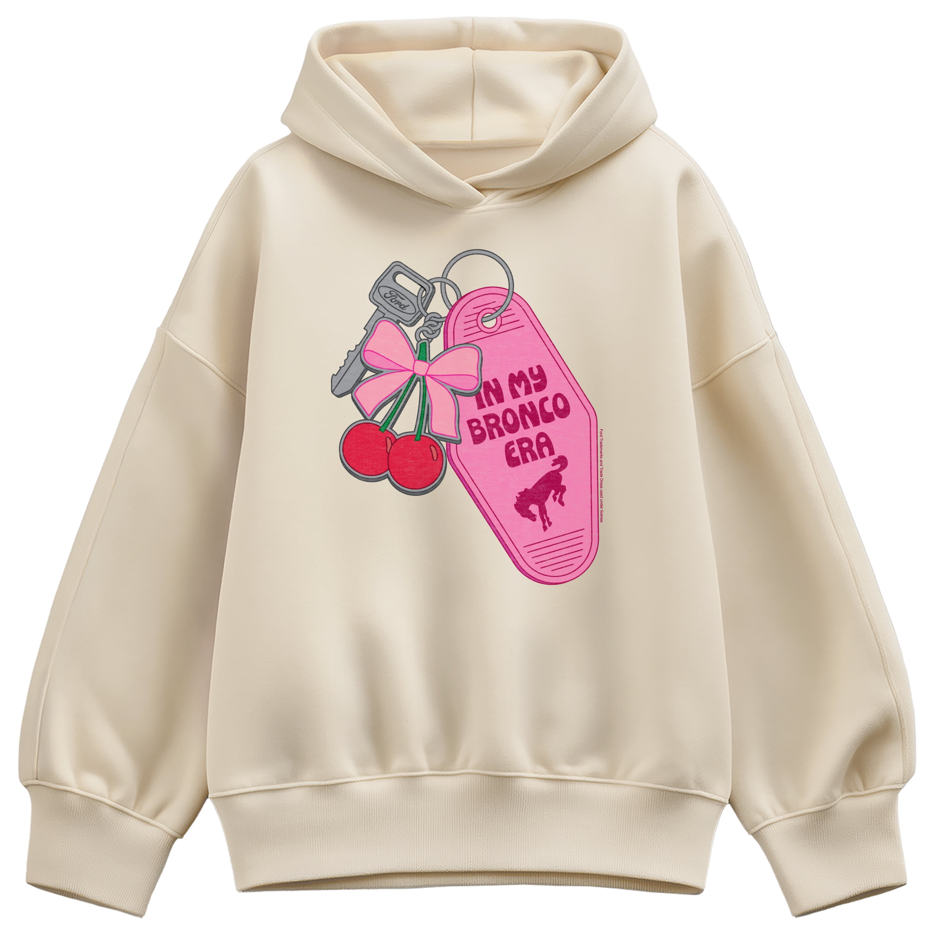 Ford - In My Bronco Era Keychains - Ladies Oversized Fleece Hoodie Sweatshirt