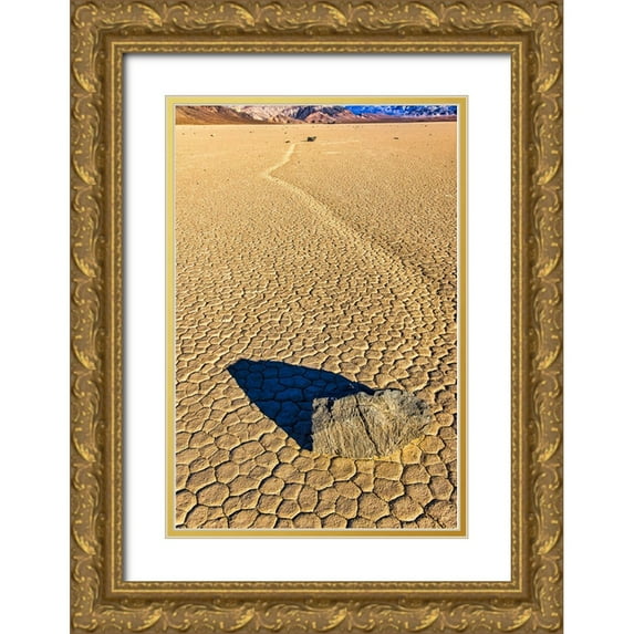 Ford, John 11x14 Gold Ornate Wood Framed with Double Matting Museum Art Print Titled - Race Track Rocks-Death Valley-California